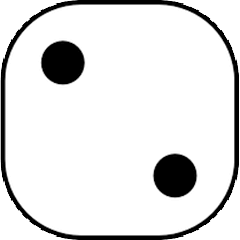 Dice with value of 2