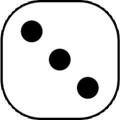 Dice with value of 3