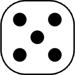 Dice with value of 5