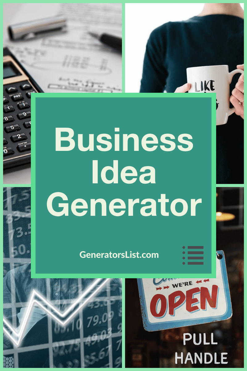 Business Idea Generator Generators List