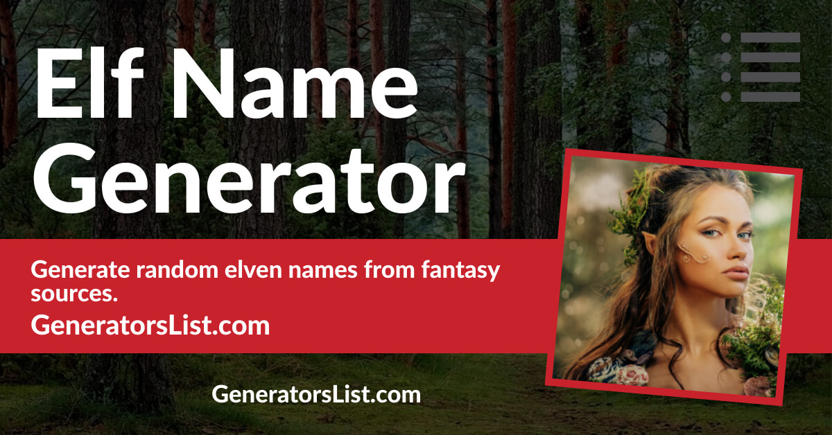elvish name generator elvish name generator