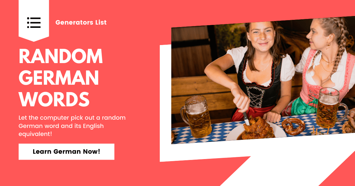 Random German Words Generators List Random German Words Generators List