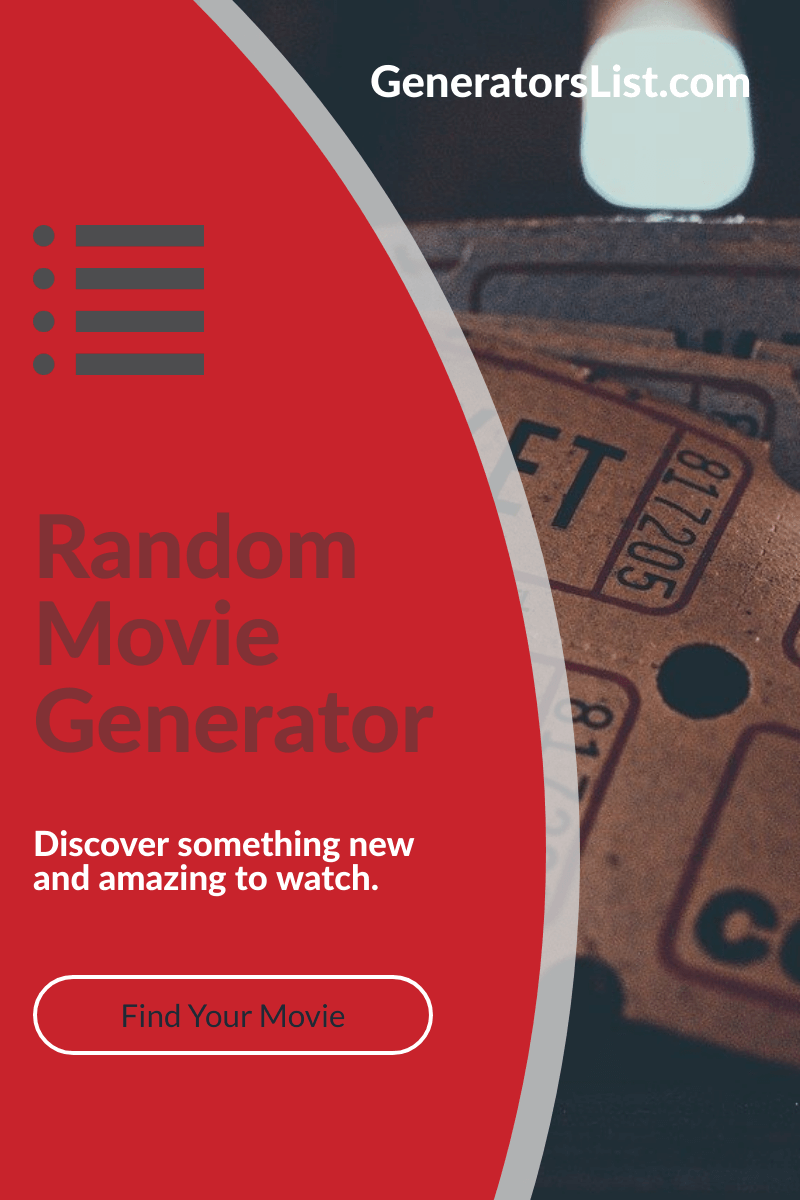 Random Movie Generator - Generators List