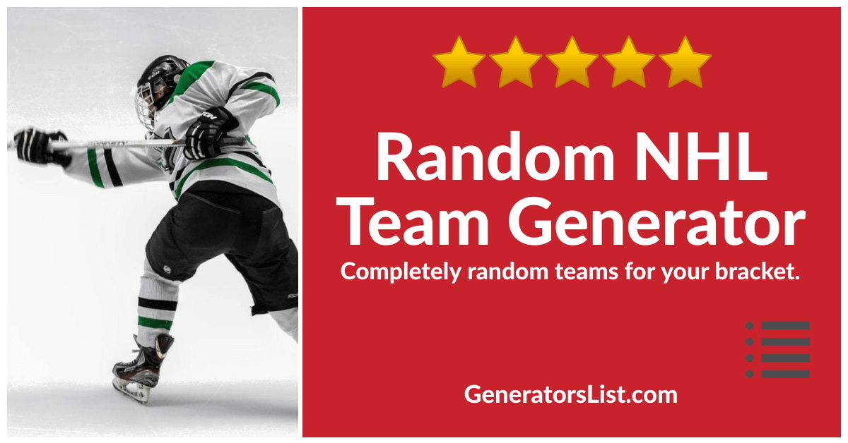 Random NHL Team Generator | Generators List